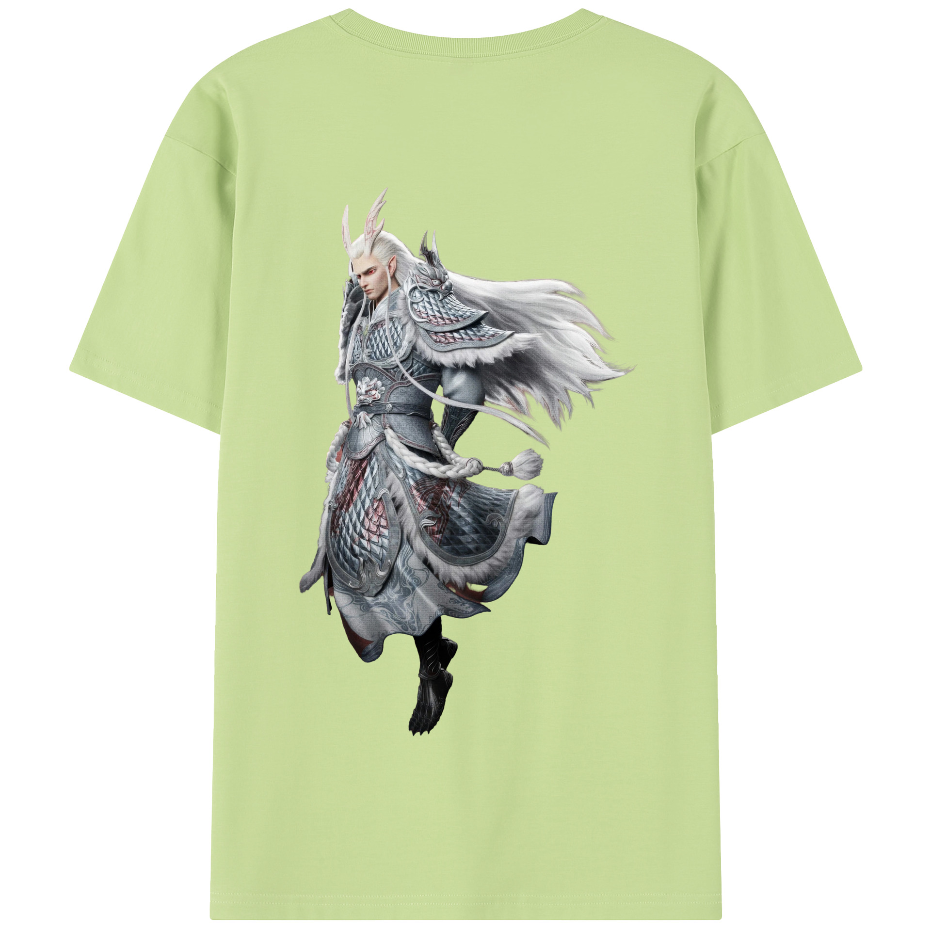 （画像用） Ne Zha 2 ナタ 魔童の大暴れ 綿100％半袖Tシャツ（背面プリント）